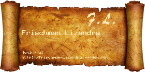 Frischman Lizandra névjegykártya